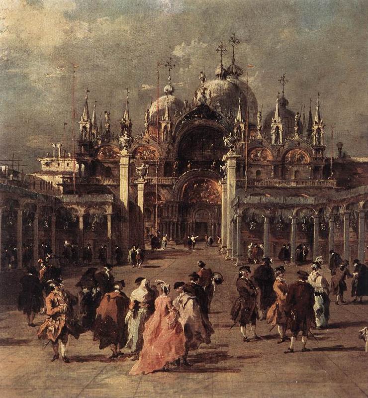 GUARDI, Francesco Piazza di San Marco (detail) dh oil painting image